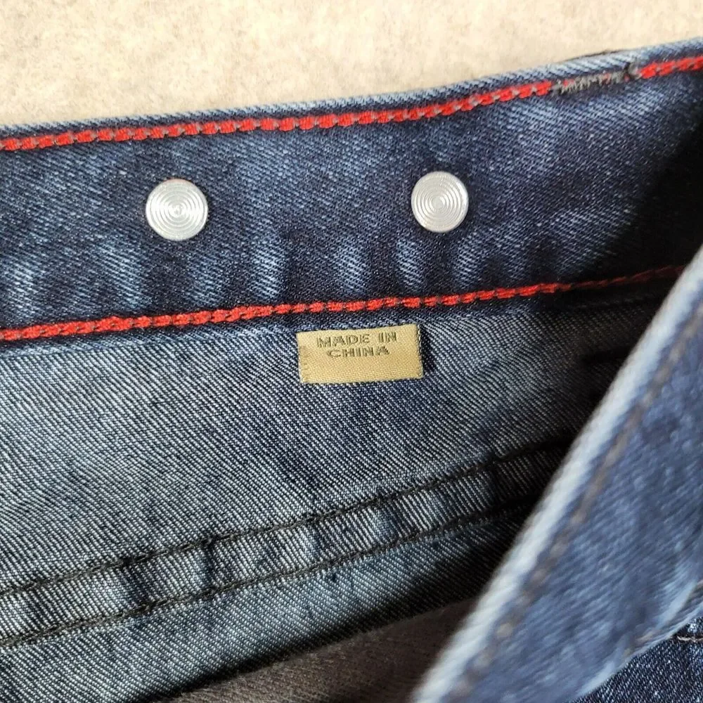 US Army 1st Infantry Division Jeans Womens 10 Blue Denim Dark Wash 32x29 Stretch